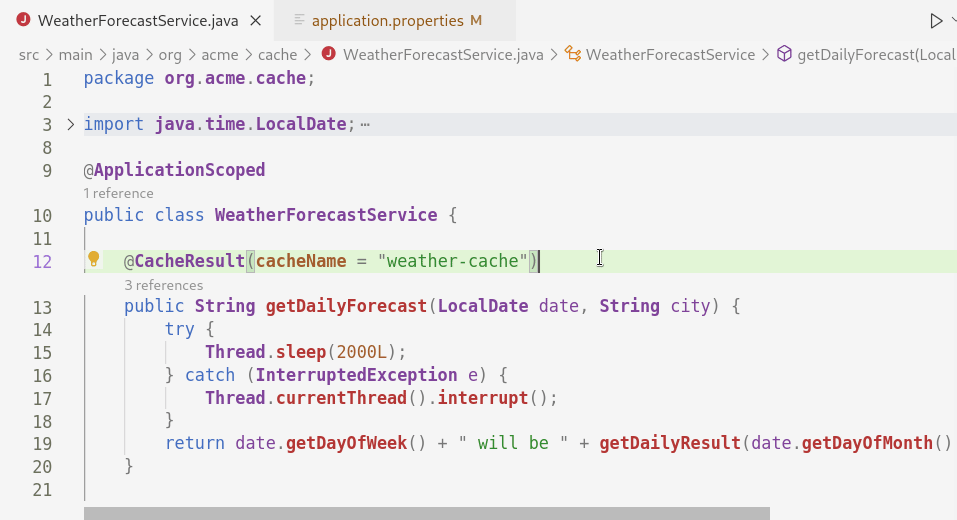 Completion support for CacheResult