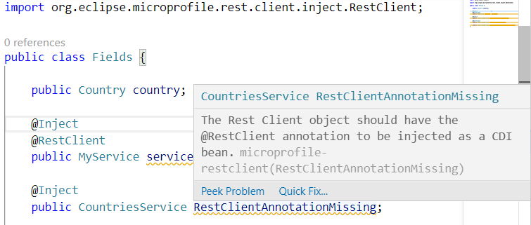 MicroProfile Rest Client Java diagnostics support