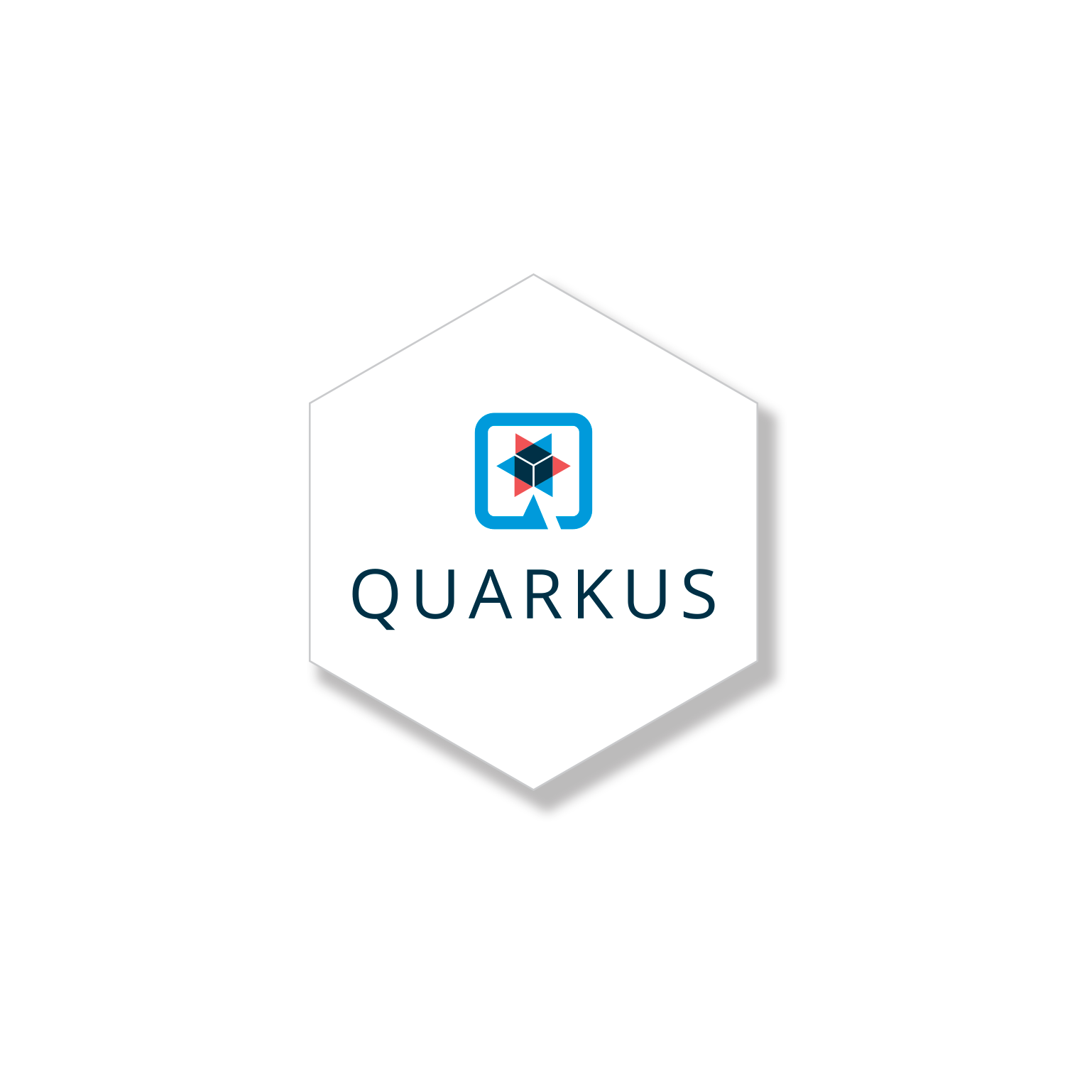 Quarkus logo hexagon light sticker preview