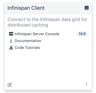 Dev UI Infinispan