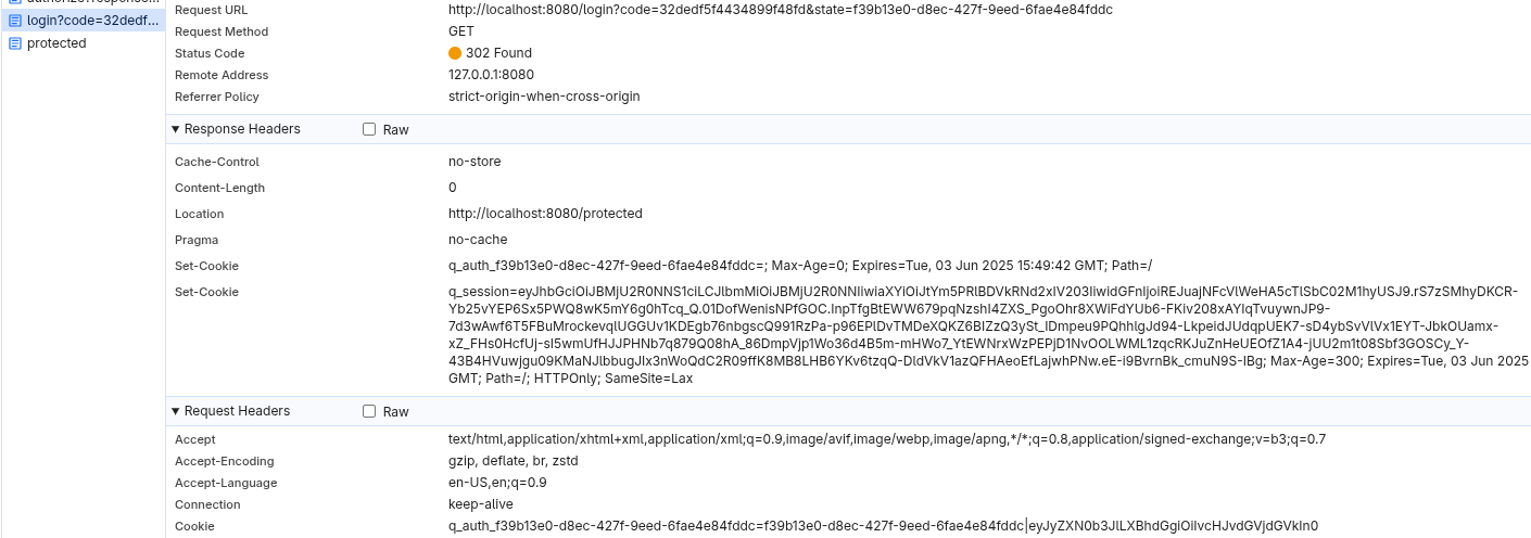 Quarkus OIDC encrypted session cookie